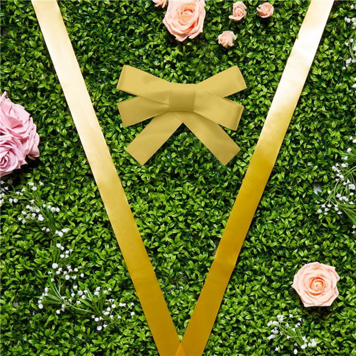 Gold Wedding Car Ribbon & Bows Kit - 9m