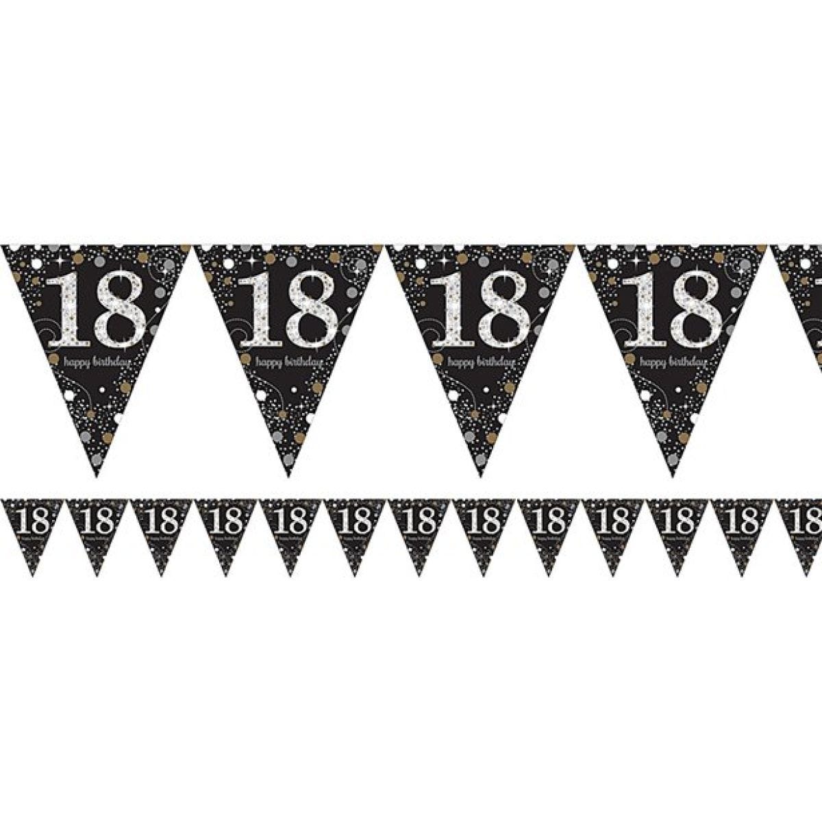 Sparkling Celebration 18th Foil Bunting - 4m