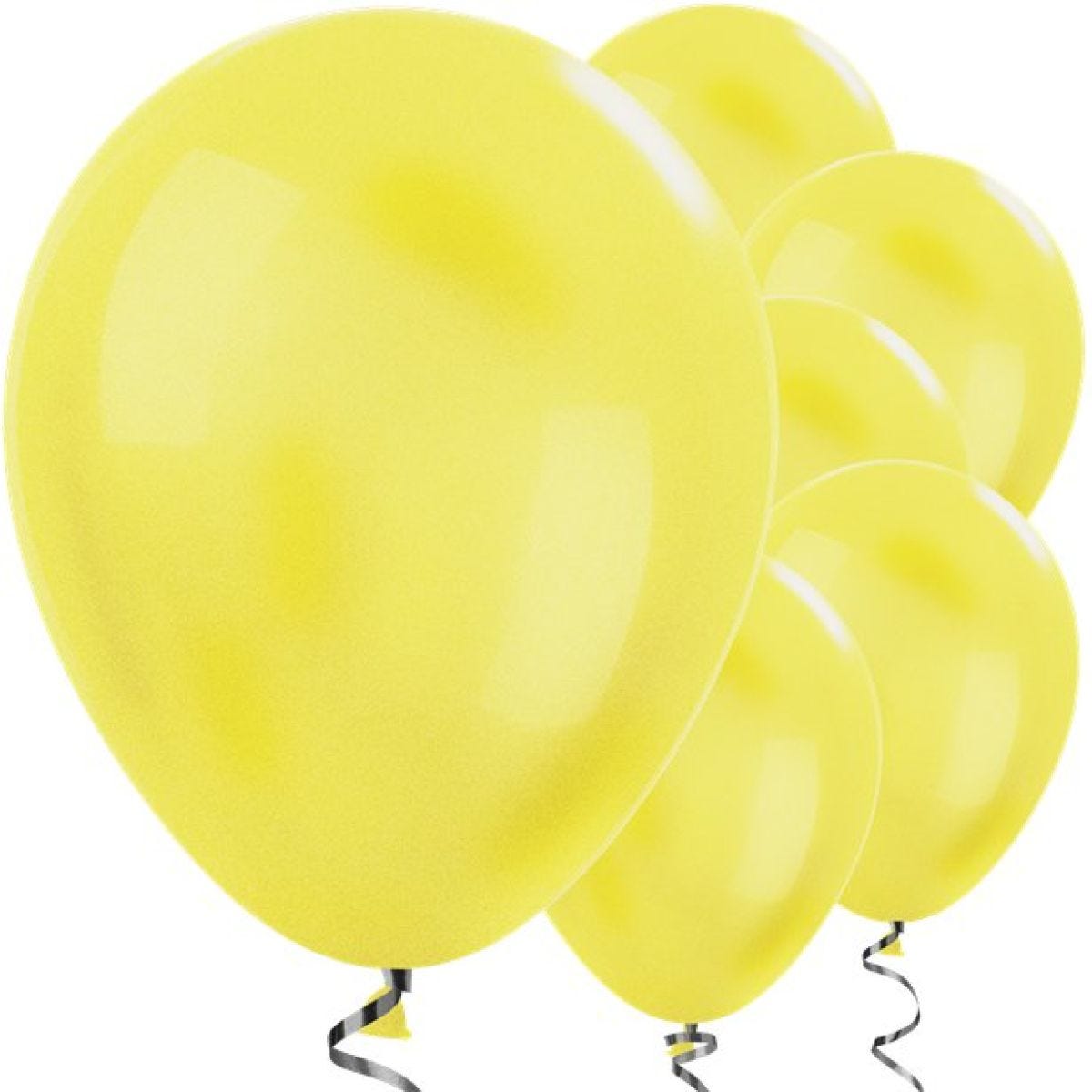 Yellow Metallic Balloons - 12" Latex Balloons