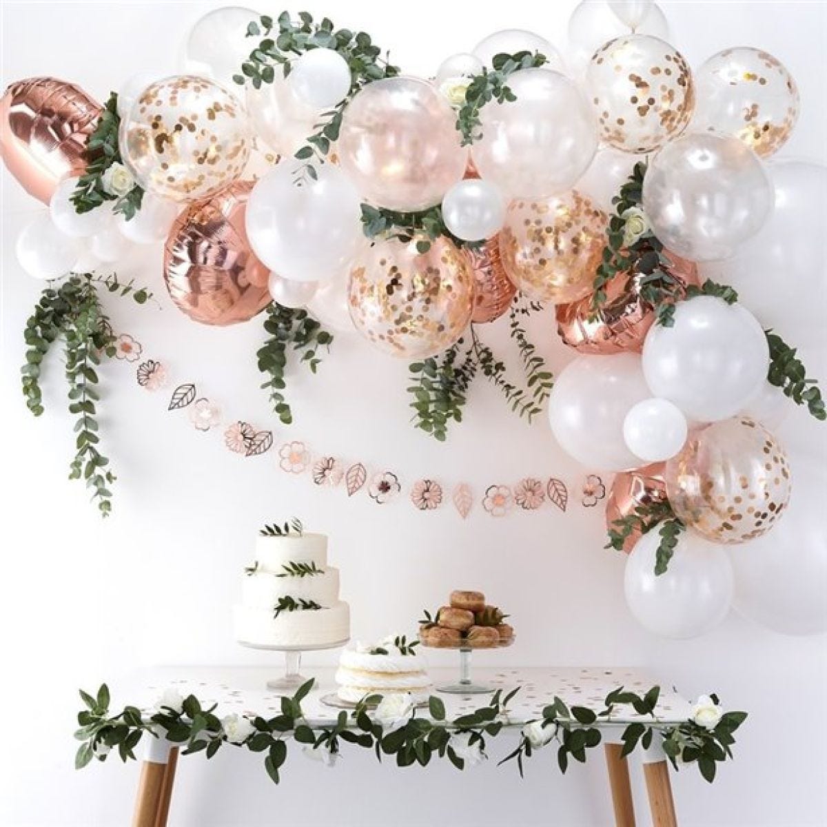 Rose Gold Balloon Arch - 70 Balloons