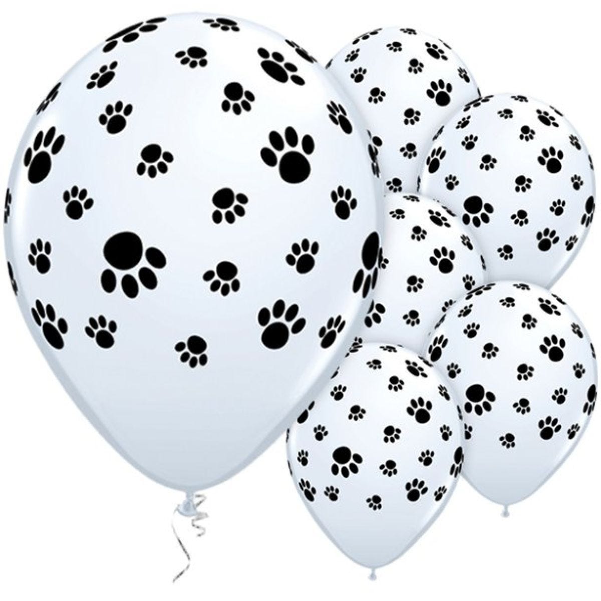 Paw Prints Assorted Balloons - 11" Latex