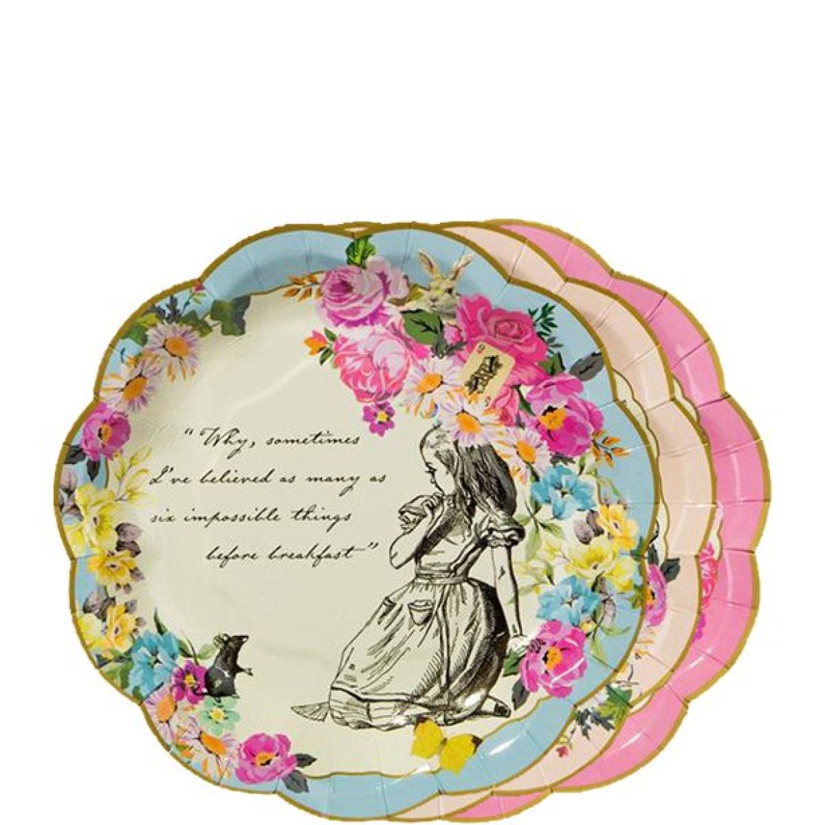 Alice in Wonderland Plates - 17cm