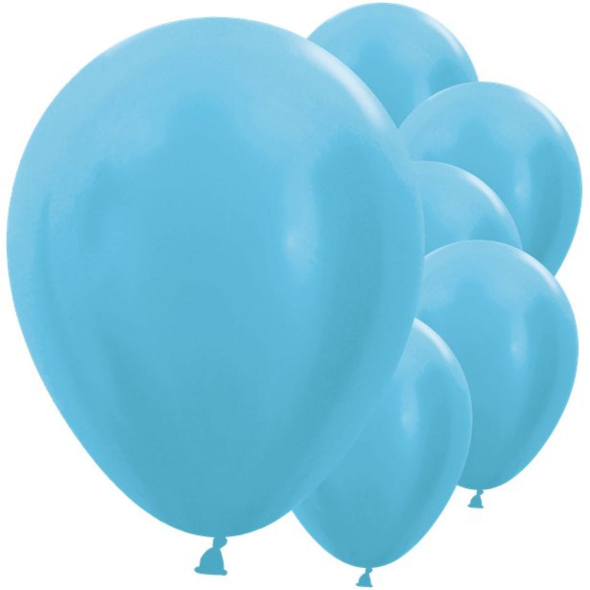 Satin Caribbean Blue Sempertex Latex Balloons - 12" (50pk)