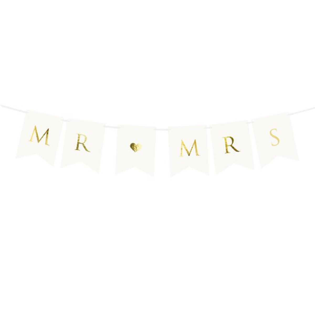 White Mr & Mrs Bunting - 85cm