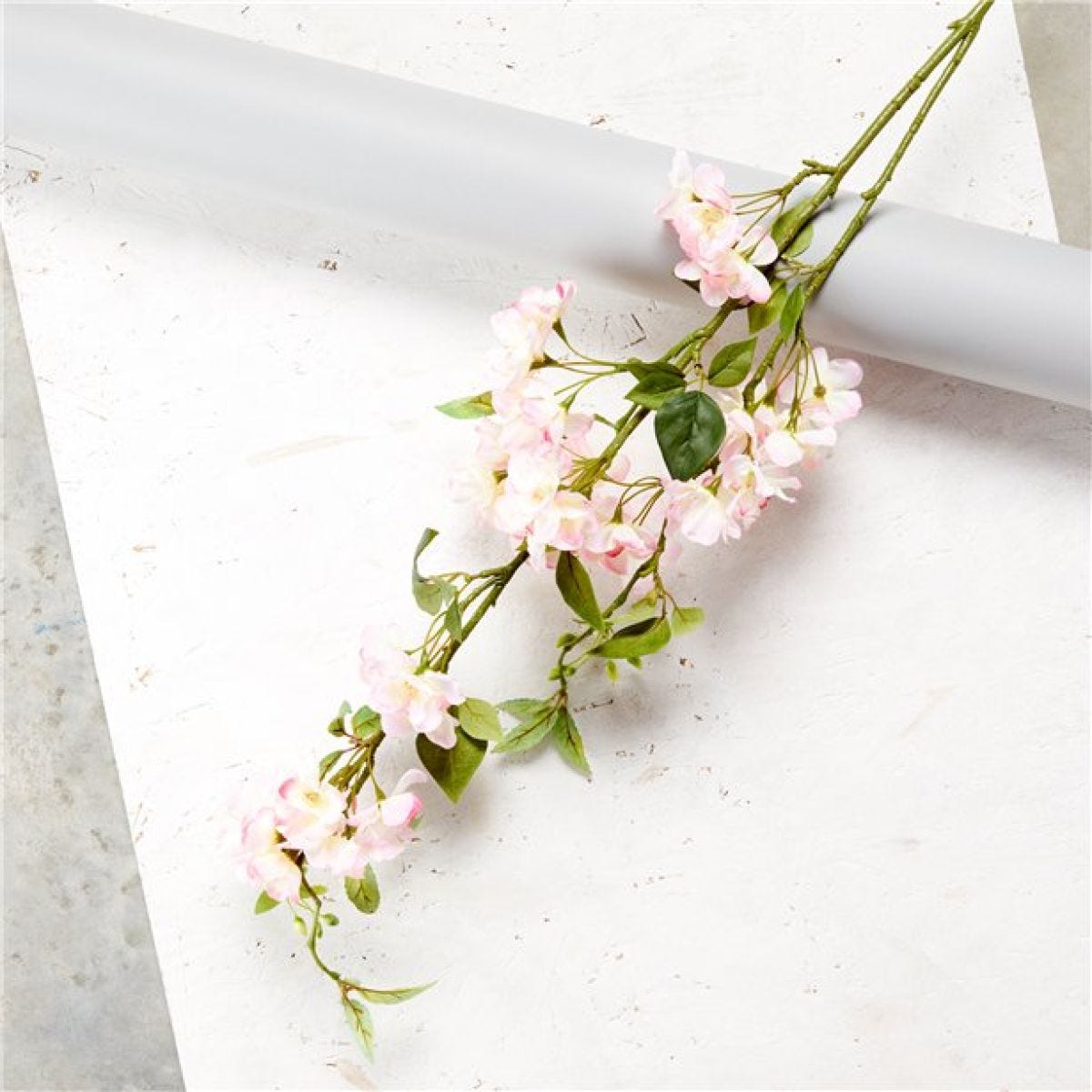 Pink Cherry Blossom Spray Decoration - 1.25m