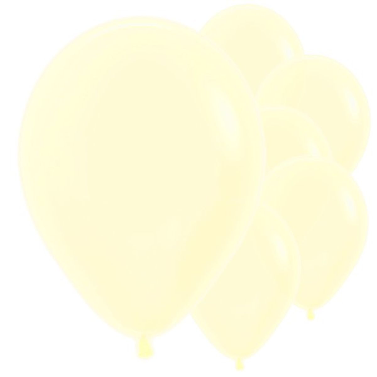 Pastel Matte Yellow Balloons - 12" Latex (50pk)