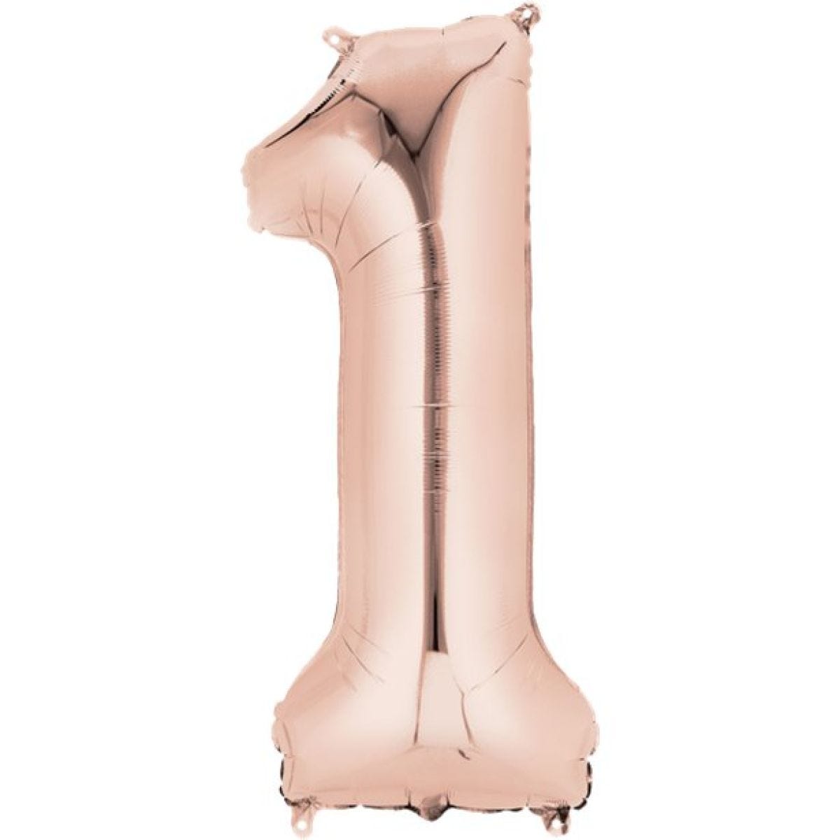 Number 1 Rose Gold Foil Balloon - 34"