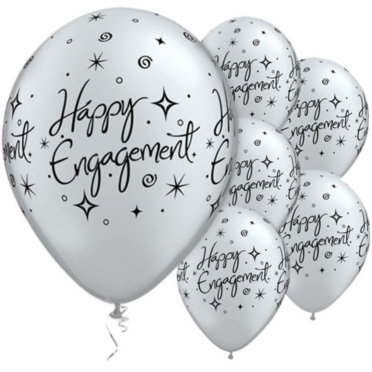 Engagement Elegant Sparkles Balloons - 11" Latex