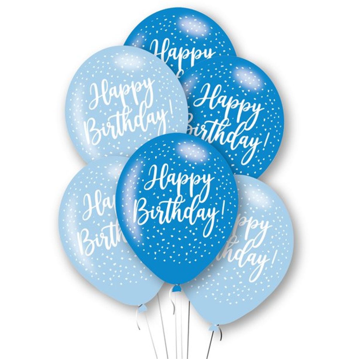 Happy Birthday Blue Latex Balloons - 11"