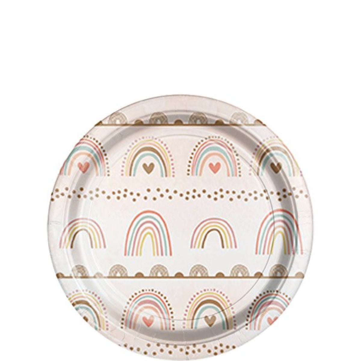 Boho Rainbow Paper Plates - 18cm (8pk)