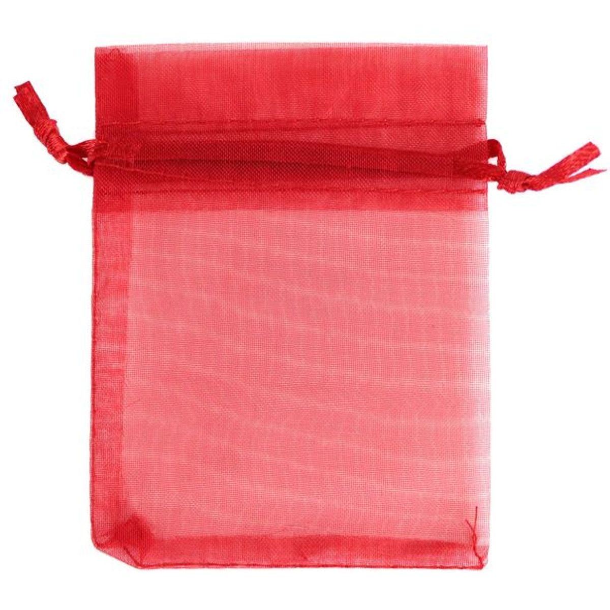 Red Organza Bags - 10cm x 7cm