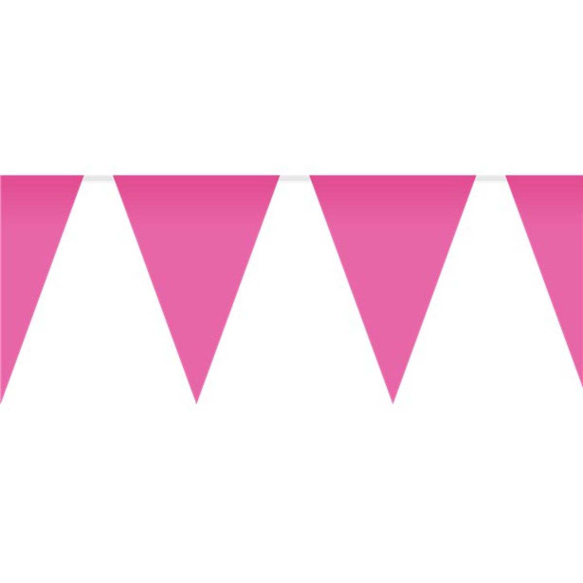 Bright Pink Plastic Bunting - 10m