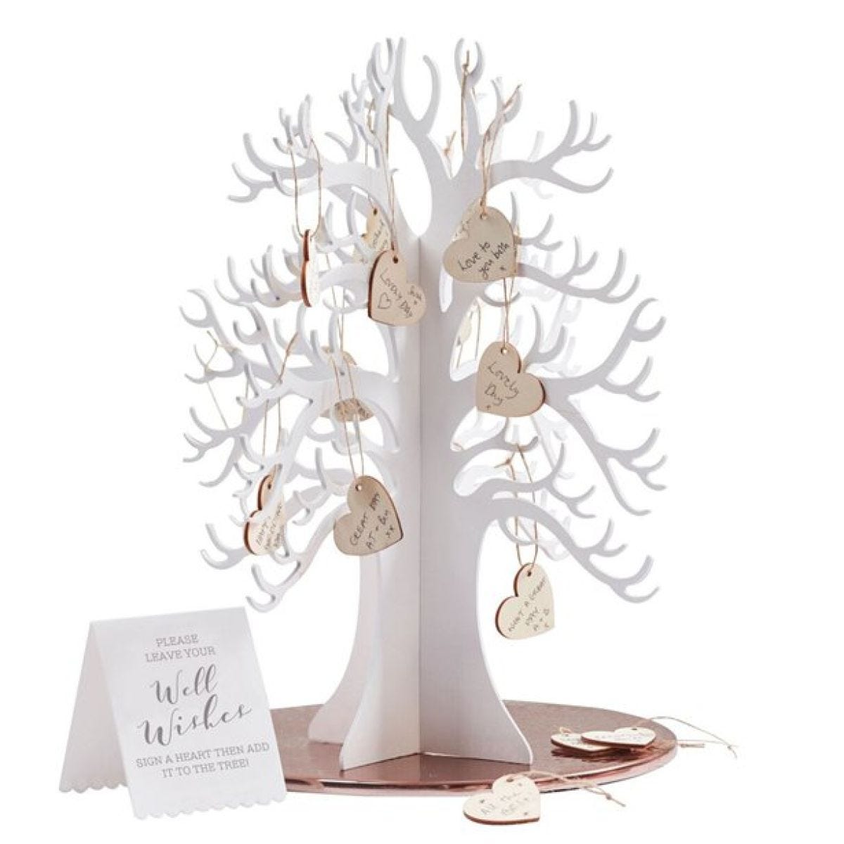 Beautiful Botanics Wooden Wishing Tree Guest Book