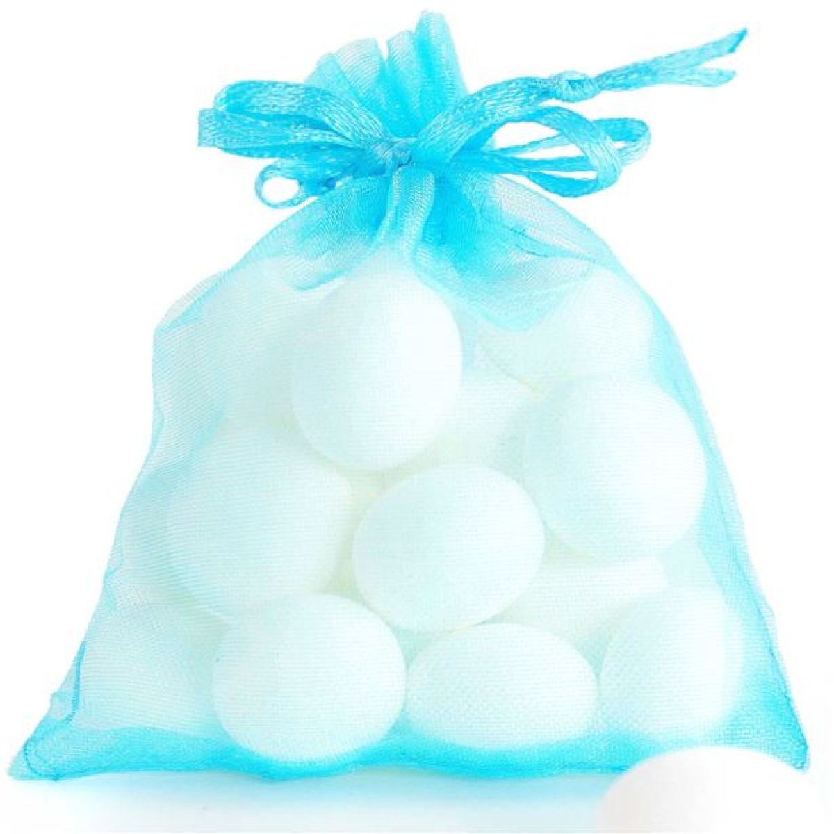 Turquoise Organza Bags - 10cm x 7cm