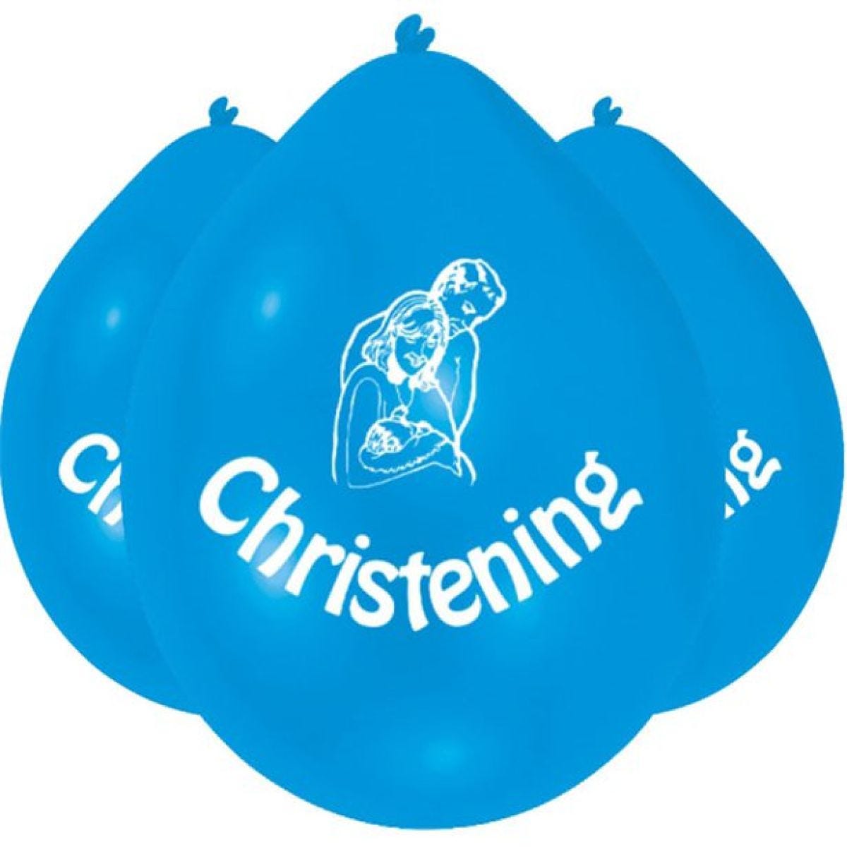 Christening Blue Balloons - 9&apos;&apos; Latex