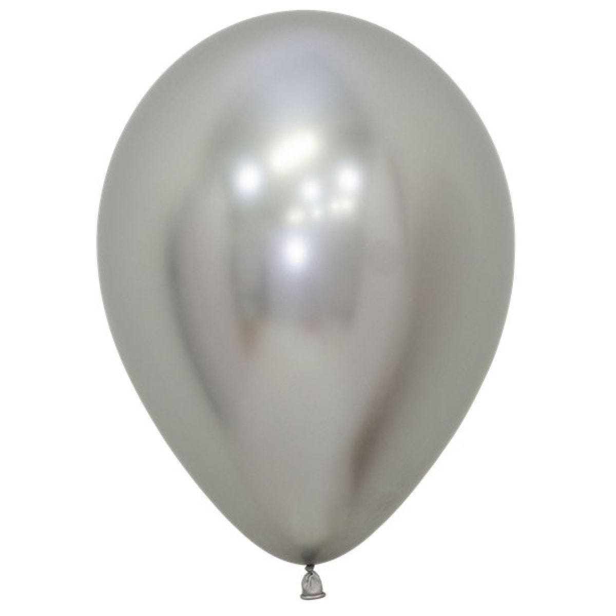 Silver Reflex Balloons - 12" Latex (50pk)