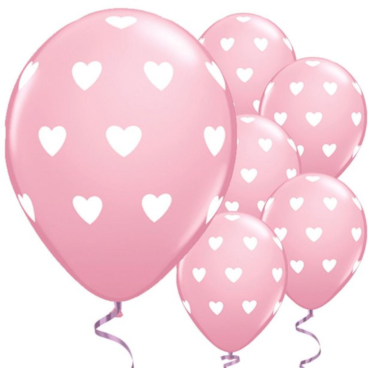 Big Pink Hearts Valentine&apos;s Balloons - 11" Latex