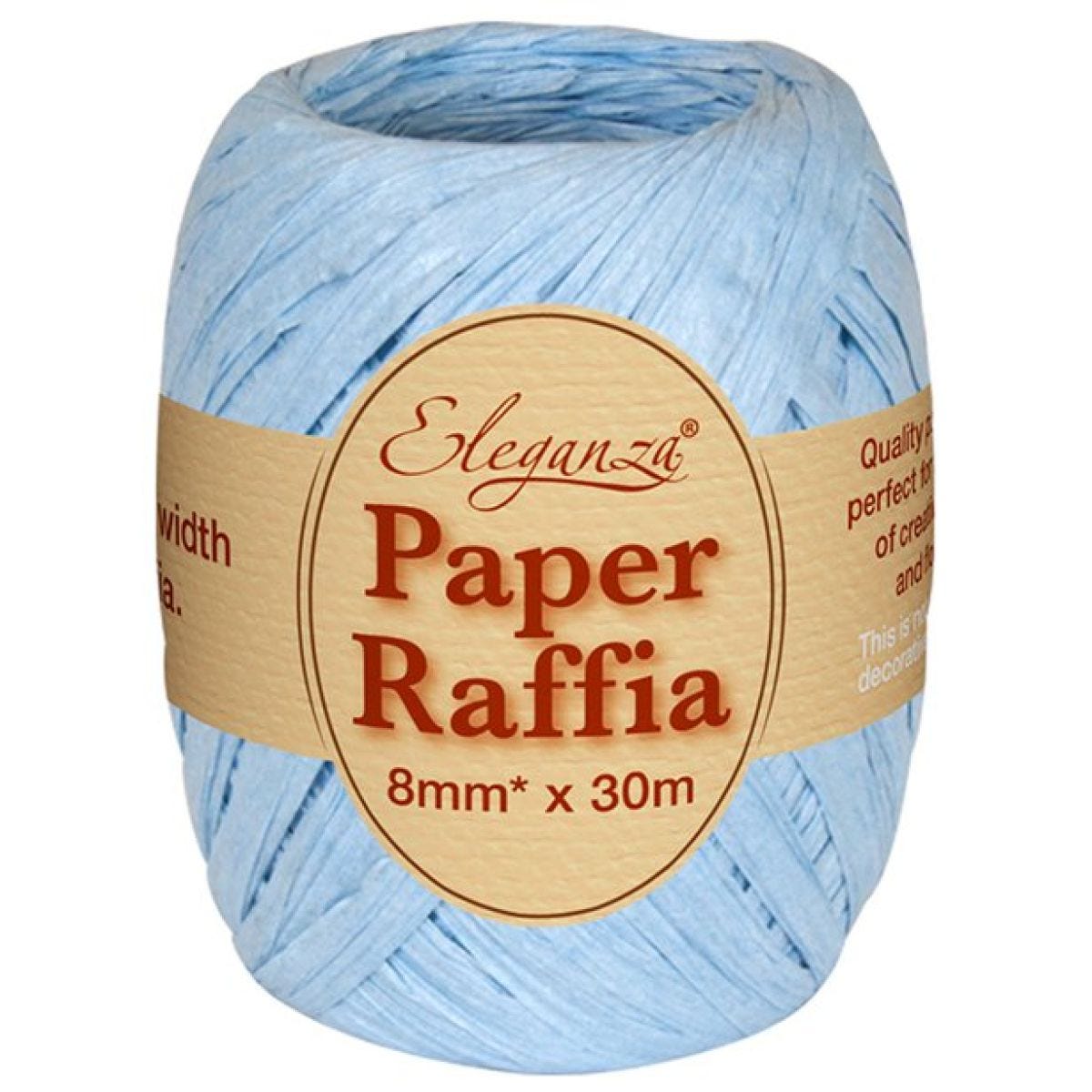 Pastel Blue Paper Raffia - 30m