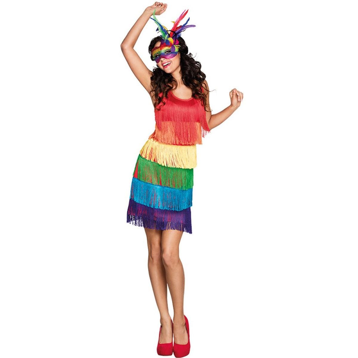 Rainbow Flapper Dress - Adult Costume