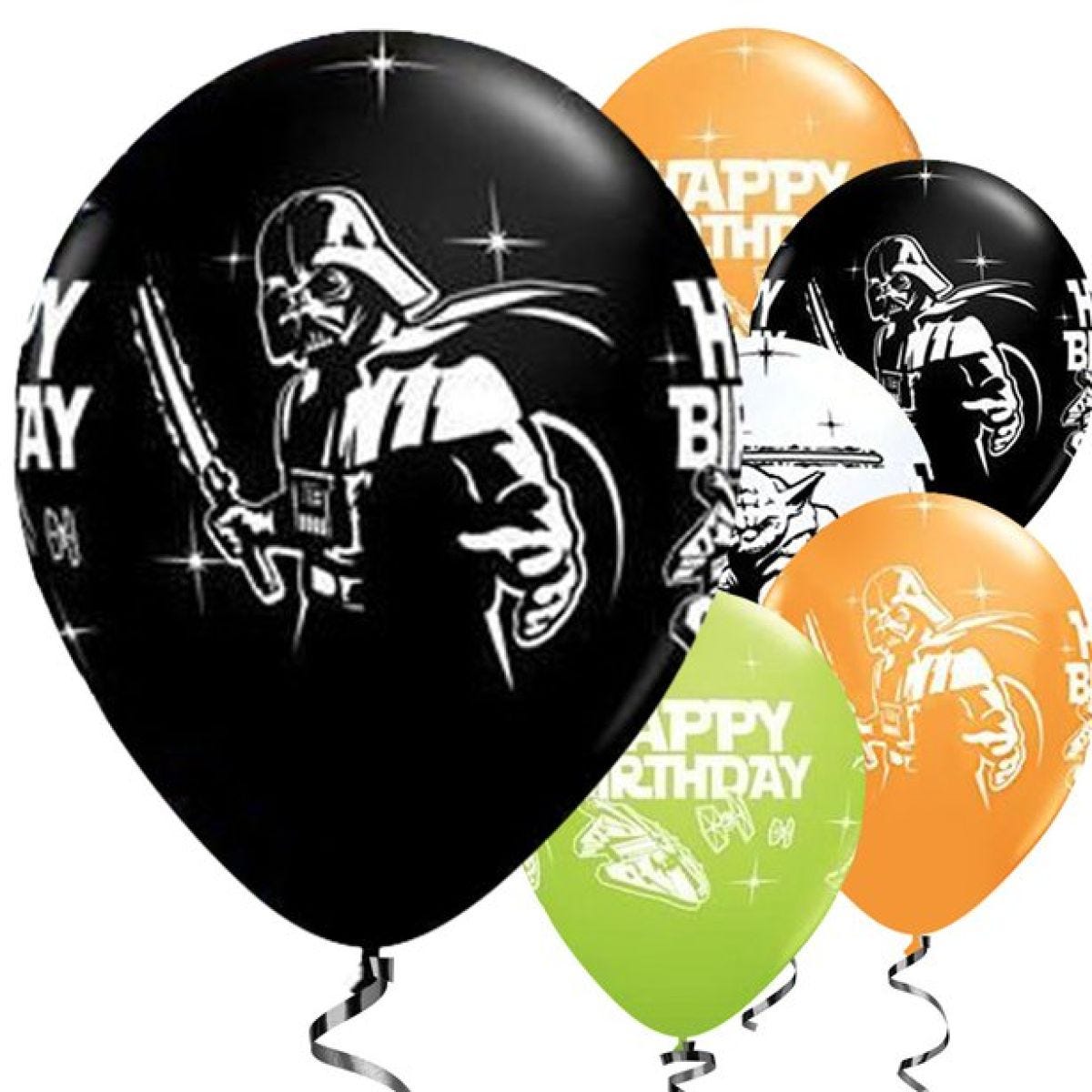 Star Wars Happy Birthday Balloons - 11&apos;&apos; Latex - 25 pack