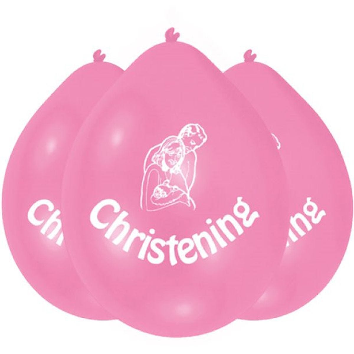 Christening Pink Balloons - 9&apos;&apos; Latex