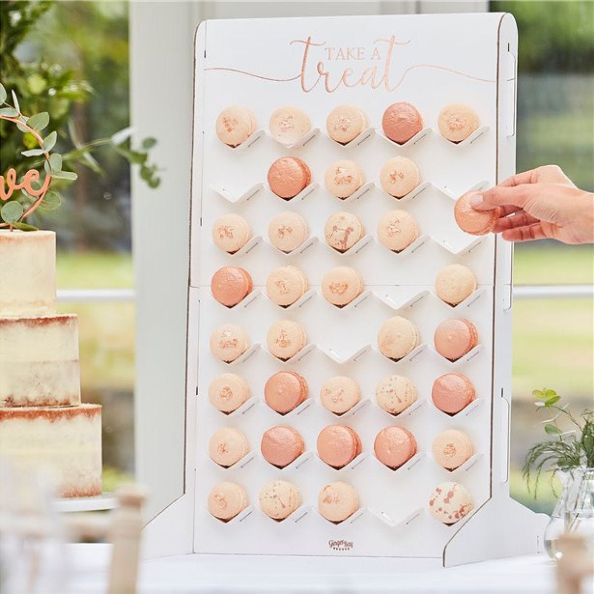 Botanical Wedding Macaron Stand - 60cm