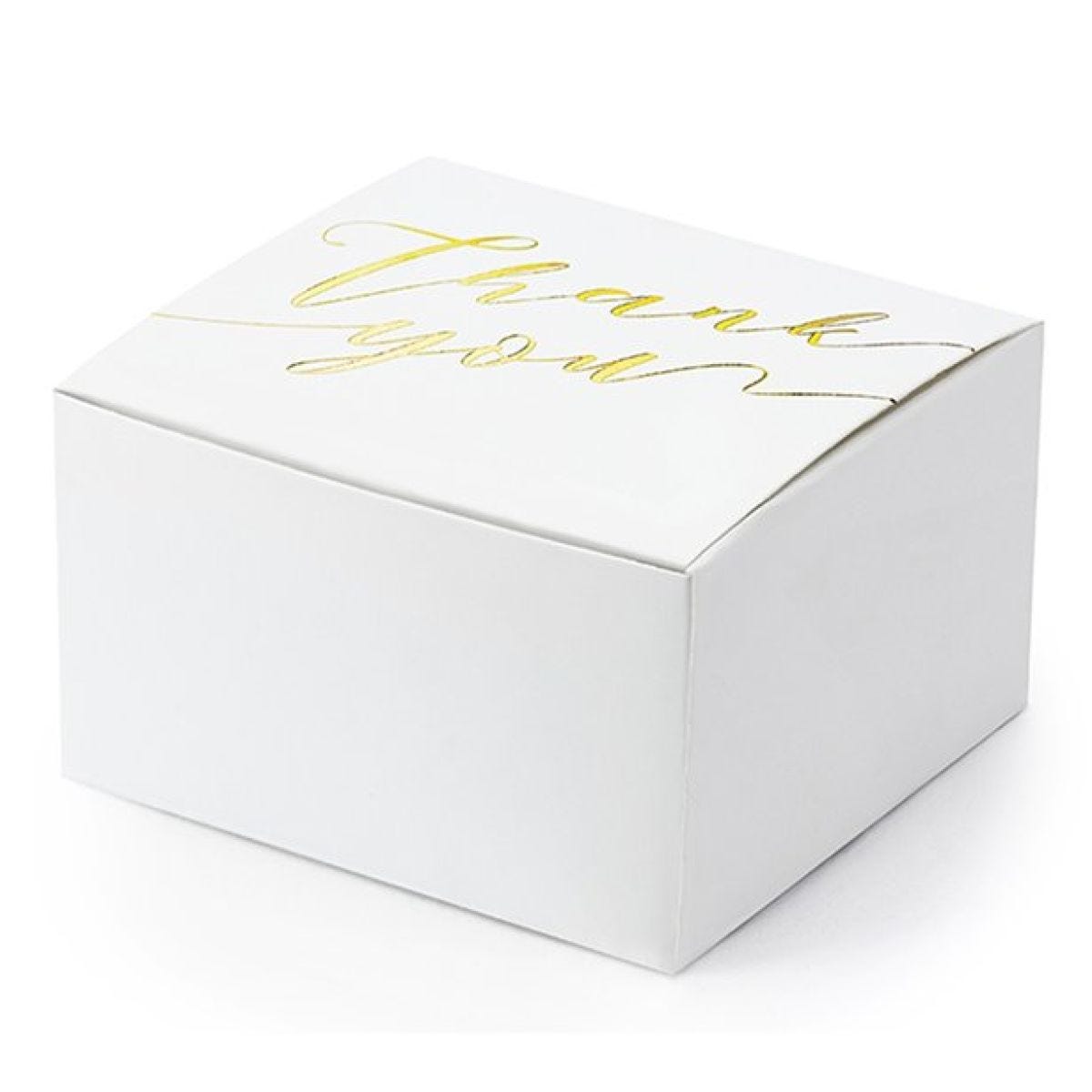 Gold Thank You Favour Boxes (10pk)