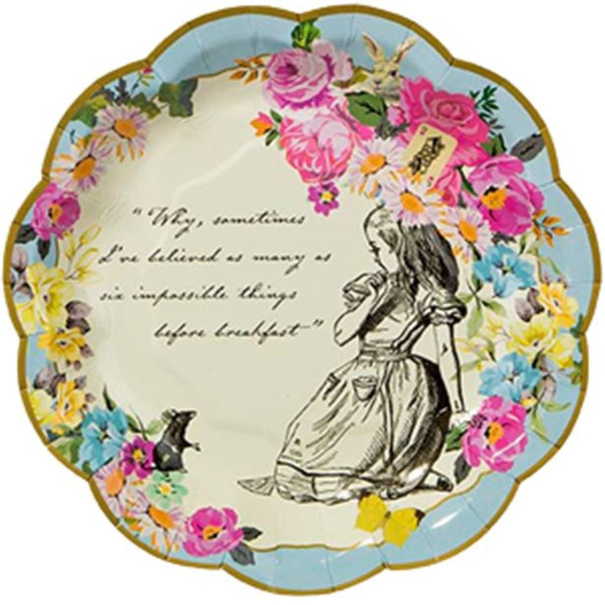 Alice in Wonderland Plates - 17cm