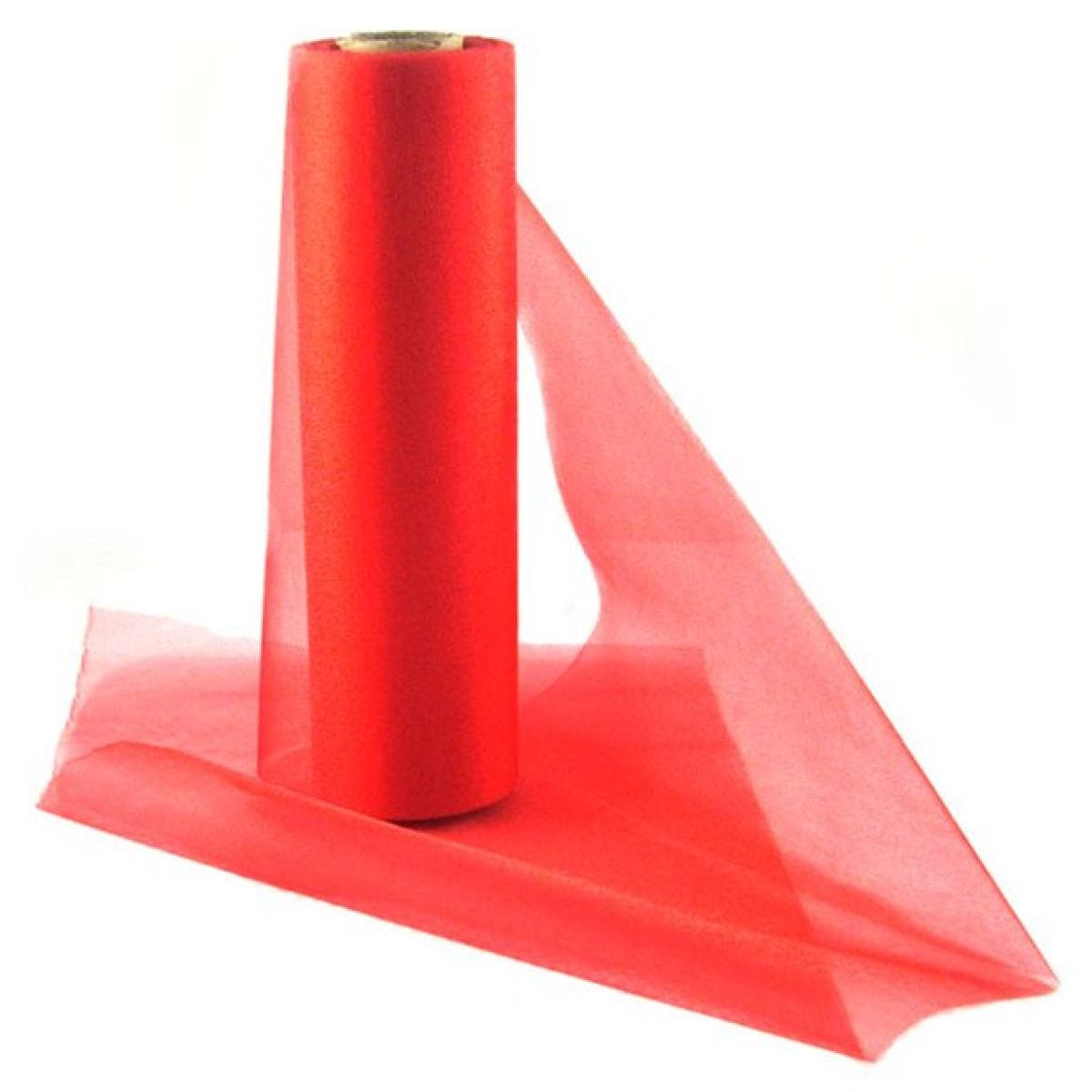 Red Organza Sheer Roll - 25m