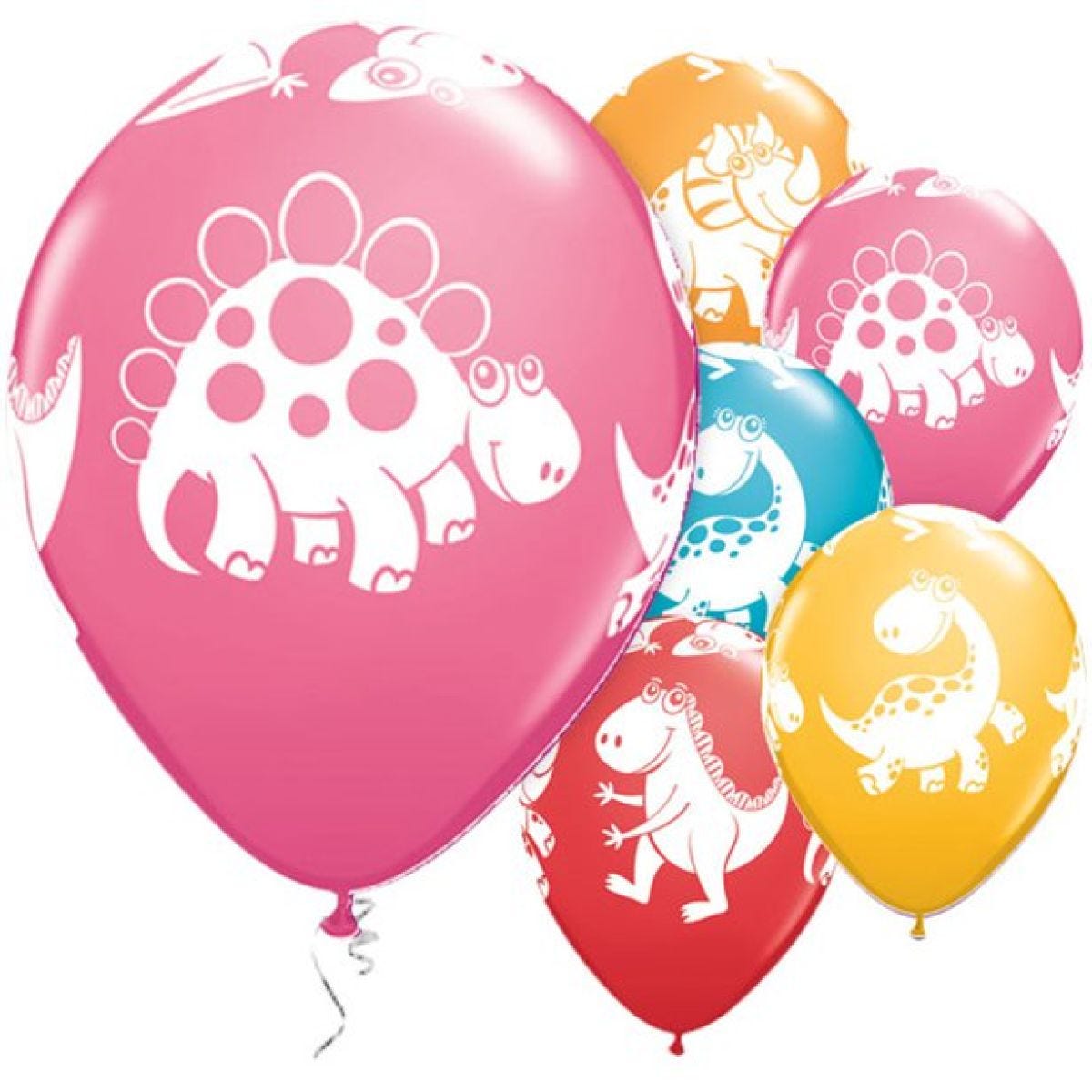 Cute & Cuddly Dinosaurs Assorted Balloons - 11" Latex