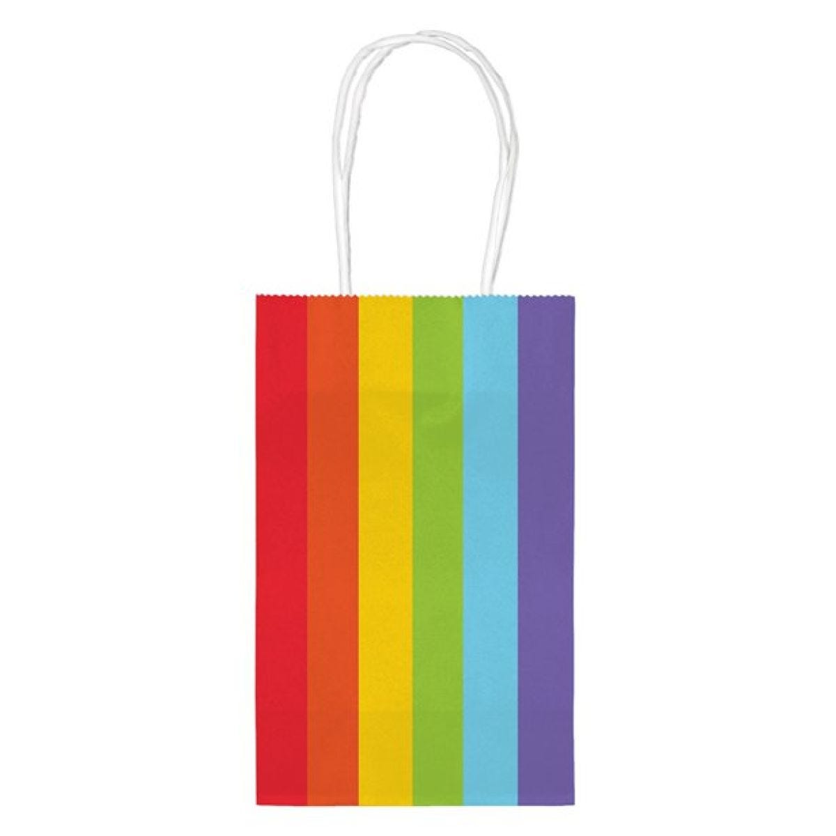 Rainbow Paper Party Bags - 13cm x 21cm