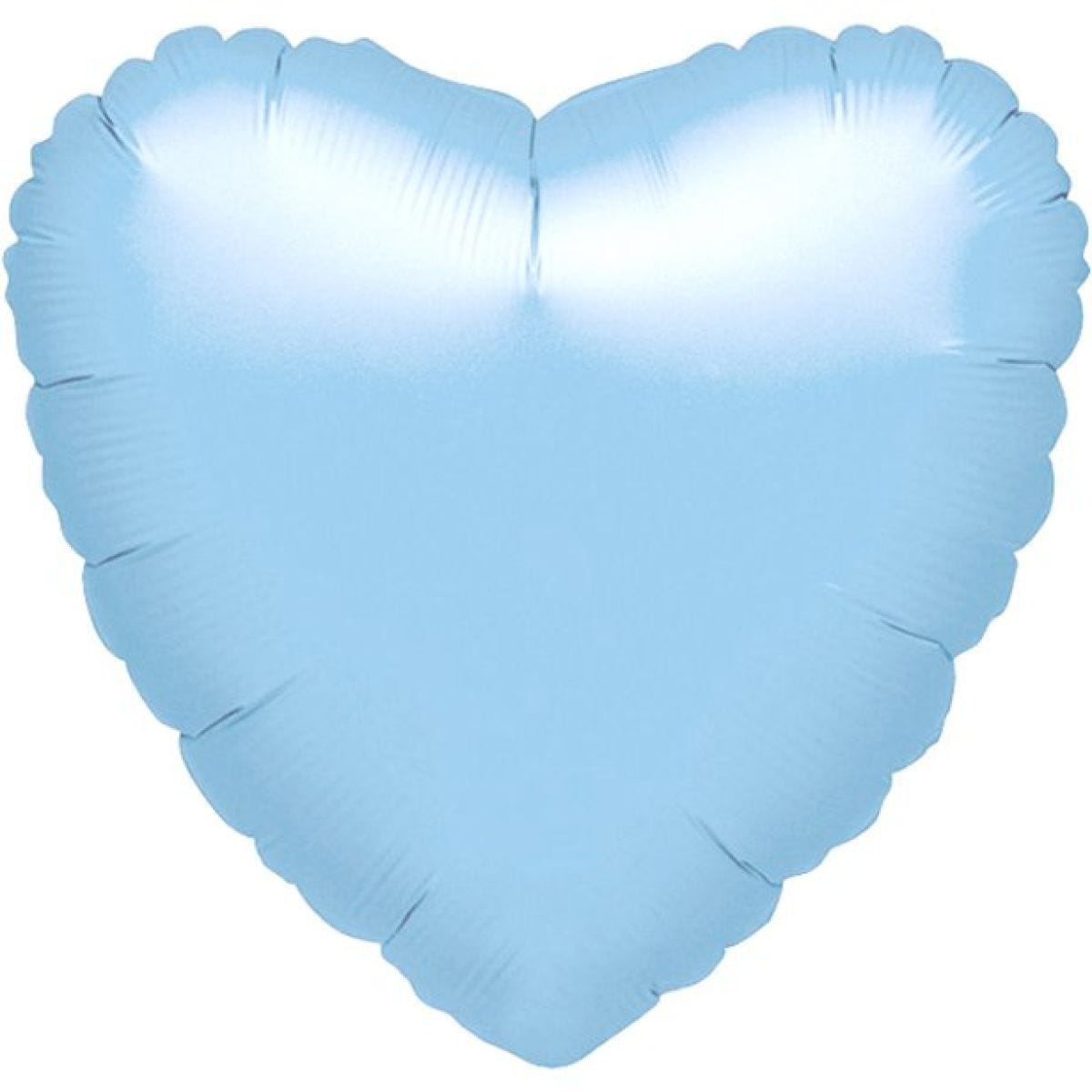 Metallic Pearl Pastel Blue Heart Balloon - 18&apos;&apos; Foil -unpackaged