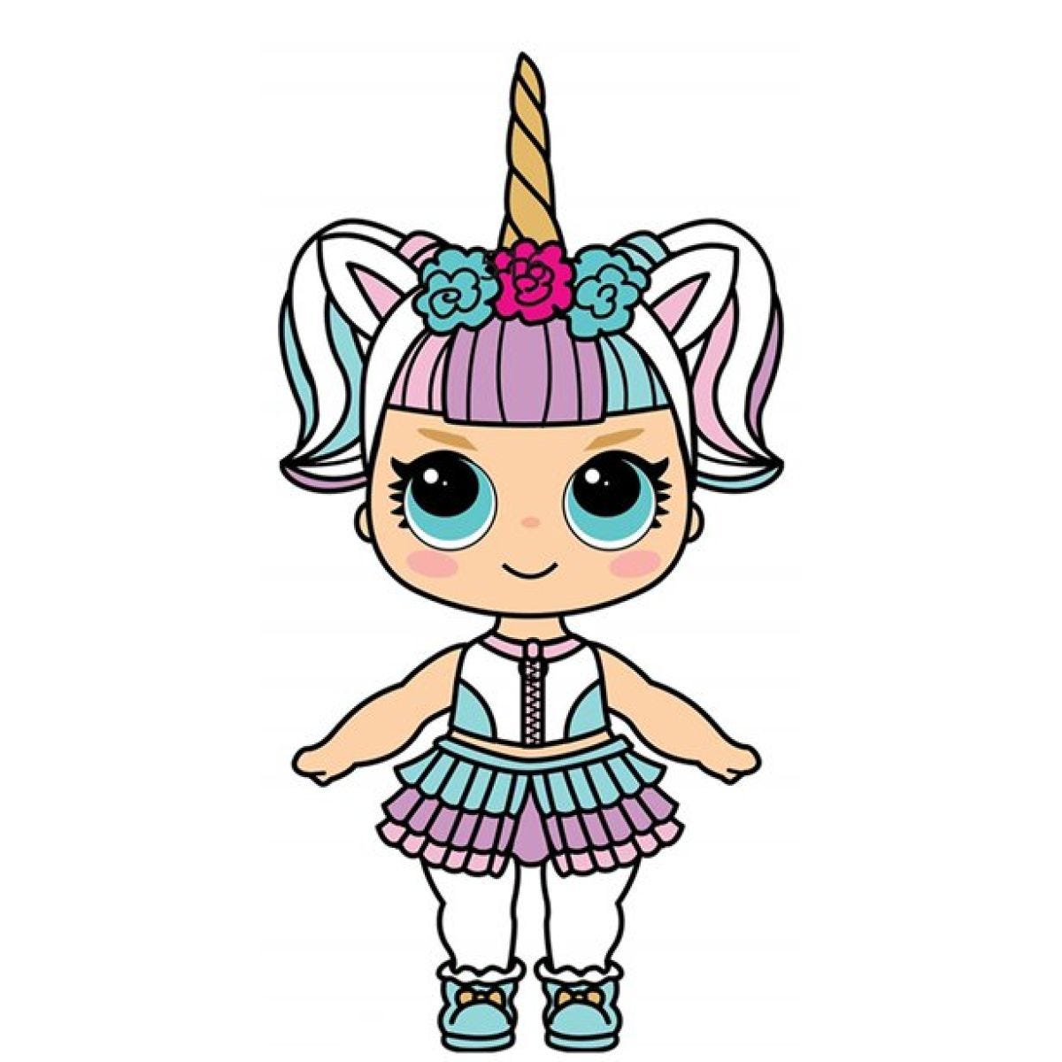 Mini Cute Doll with Large Eyes & Unicorn Horn - 91cm x 47cm