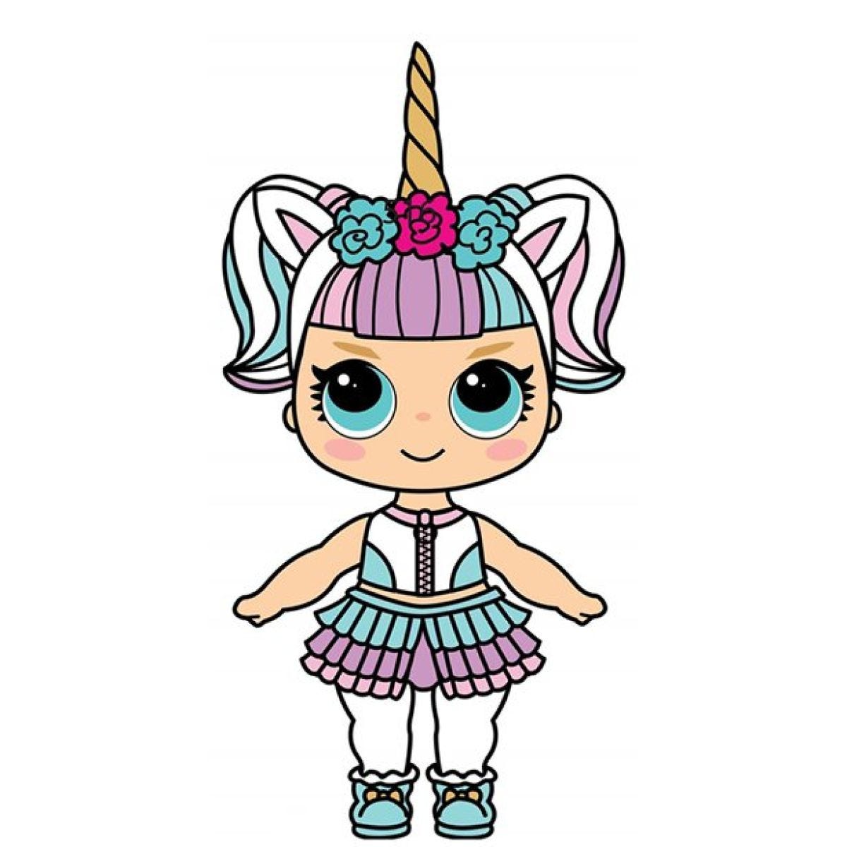 Mini Cute Doll with Large Eyes & Unicorn Horn - 91cm x 47cm