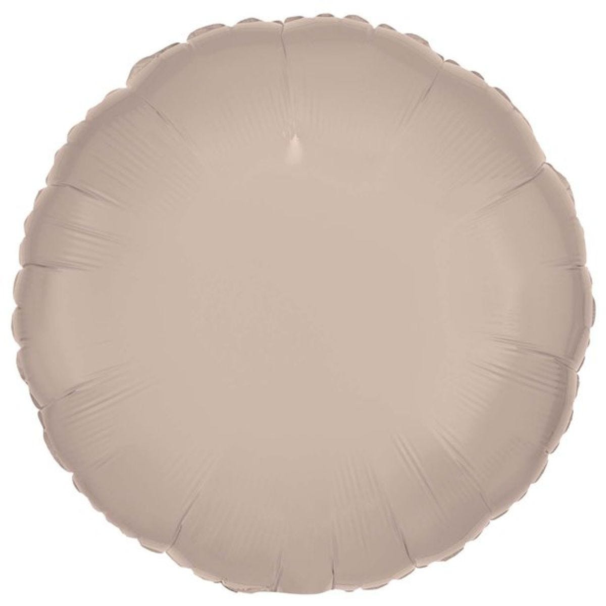 Silk Lustre Latte Round Foil Unpackaged - 18"