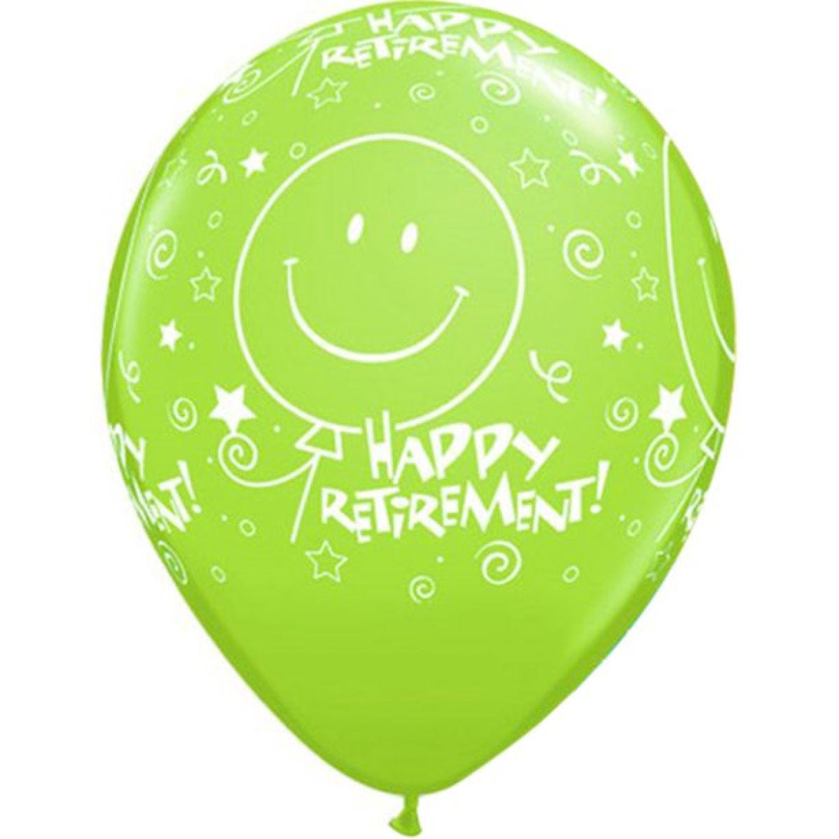 Retirement! Smile Face Balloons Assortment - 11" Latex (6pk)