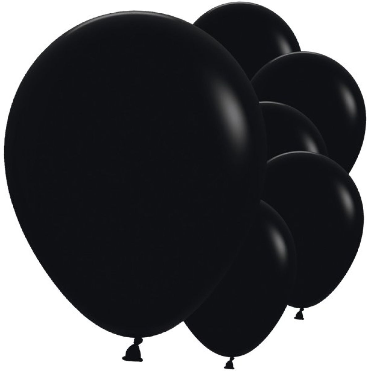 Fashion Black Sempertex Latex Balloons - 18"