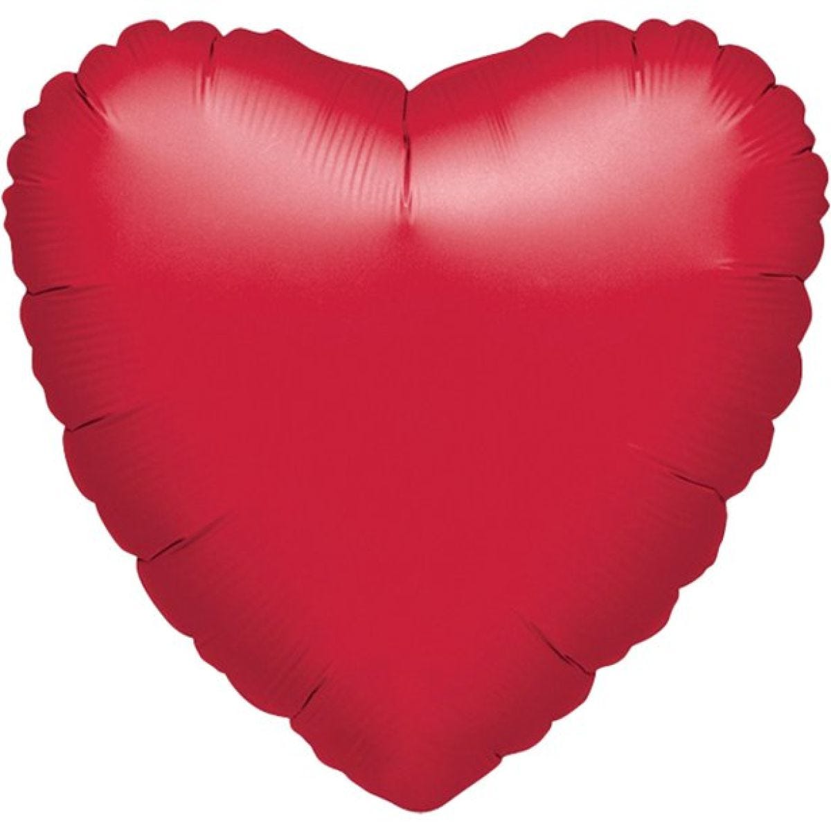 Metallic Red Heart Valentine&apos;s Balloon - 18" Foil - unpackaged