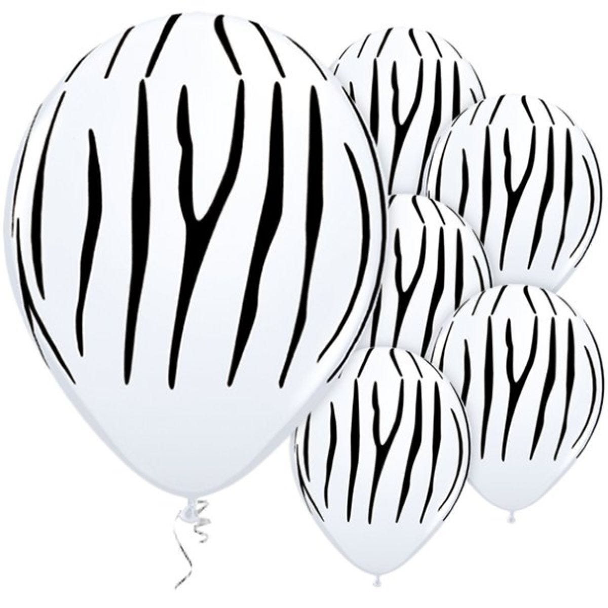 Zebra Stripes Balloons - 11" Latex