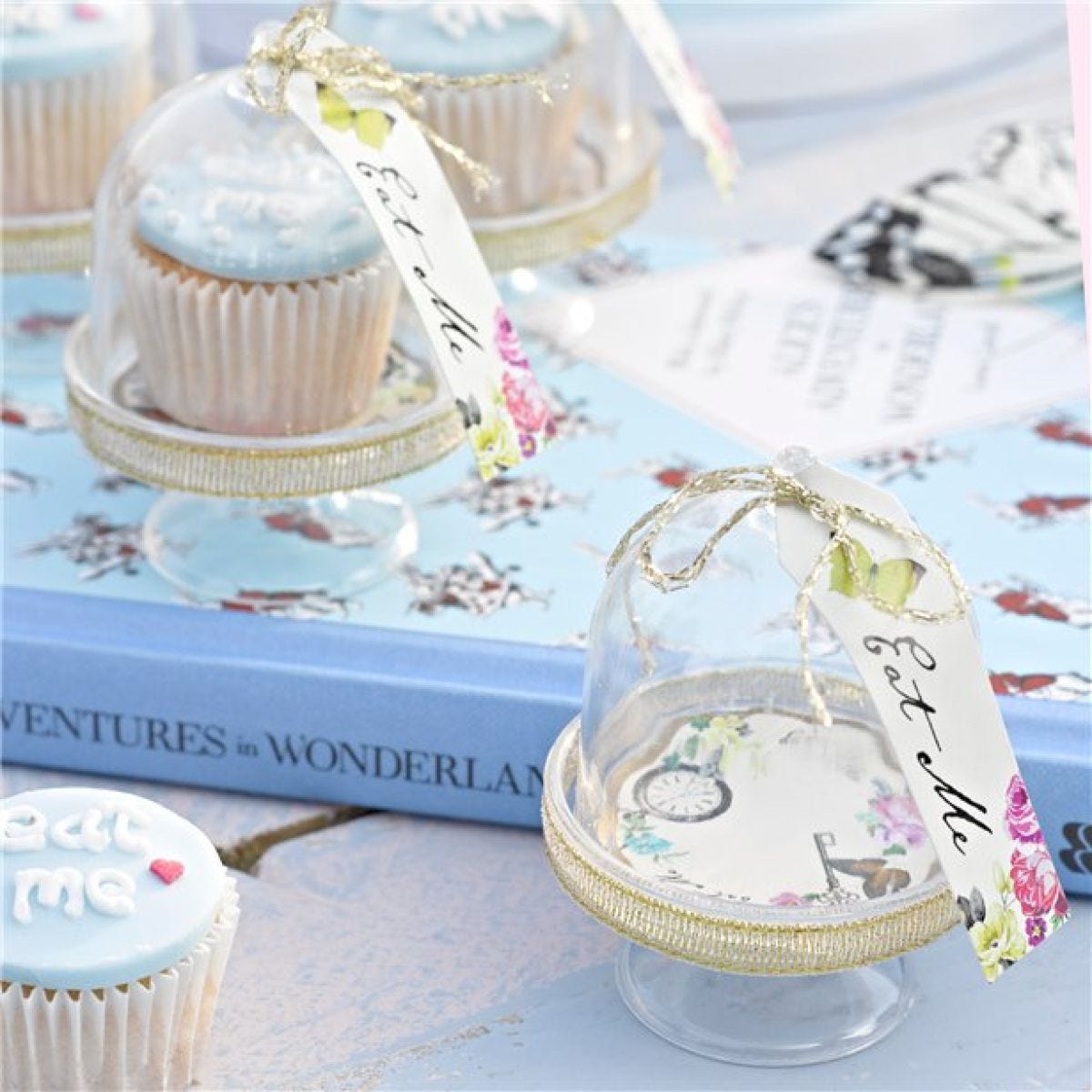 Alice in Wonderland Cake Dome, Tag & Doily Set