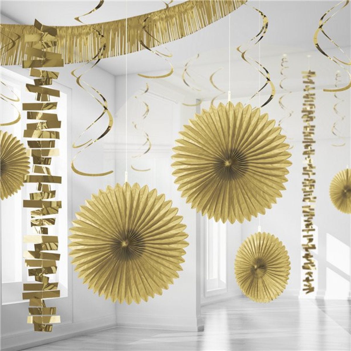 Gold Paper & Foil Room Decorating Kit