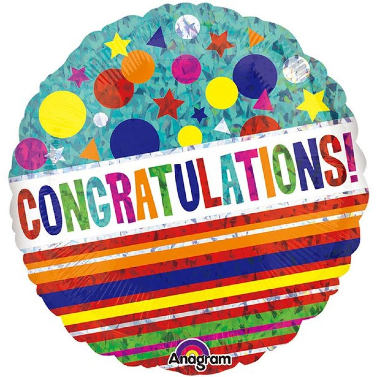 Congratulations Sparkle Balloon - 18" Foil