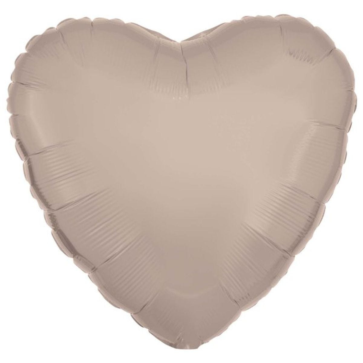 Silk Lustre Latte Heart Foil Unpackaged - 18"