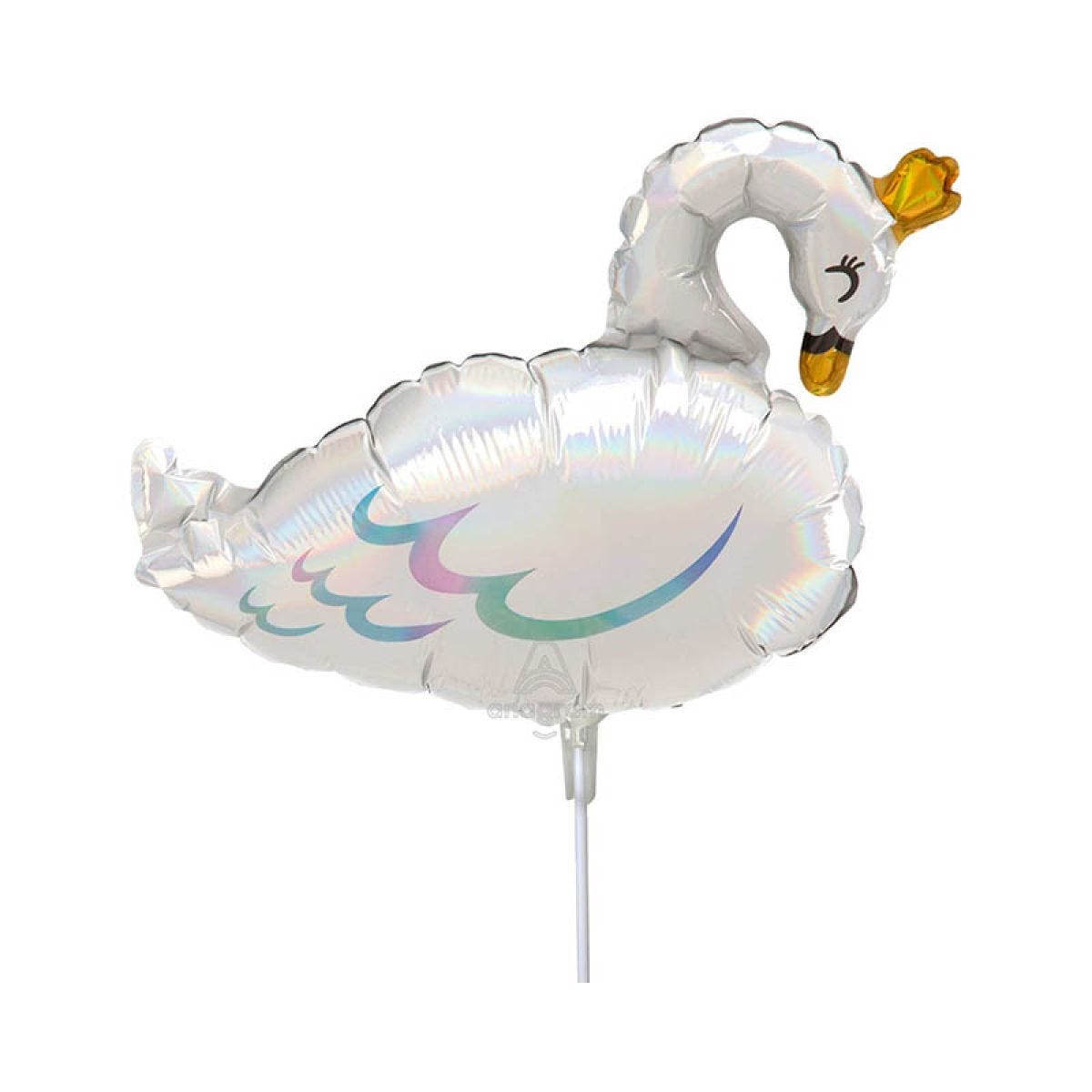Iridescent Swan Mini Air-fill (Uninflated)