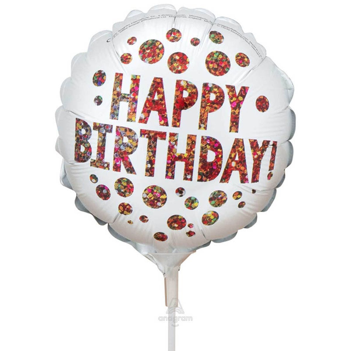 Satin Birthday Sequins Mini Air-fill (Uninflated)