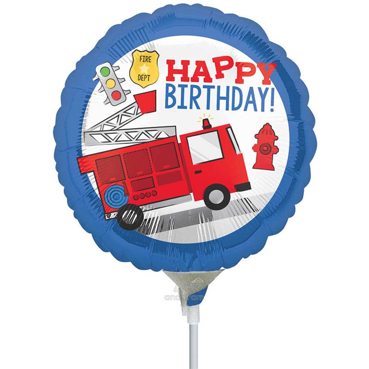 Fire Brigade Happy Birthday Mini Air-fill (Uninflated)