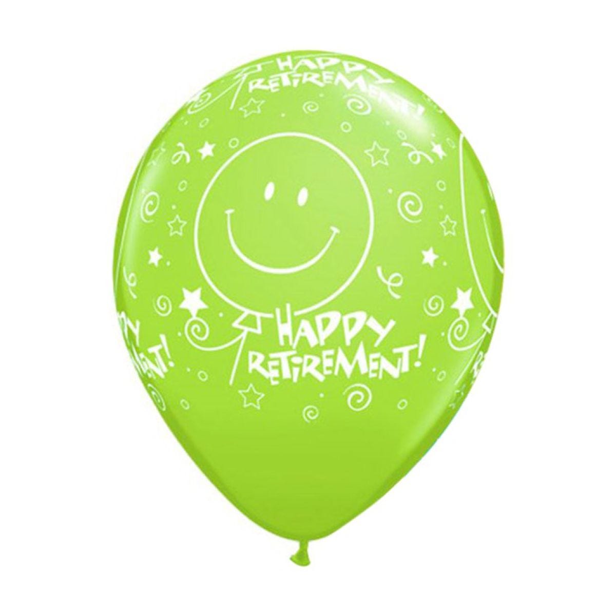 Retirement! Smile Face Balloons Assortment - 11" Latex (6pk)