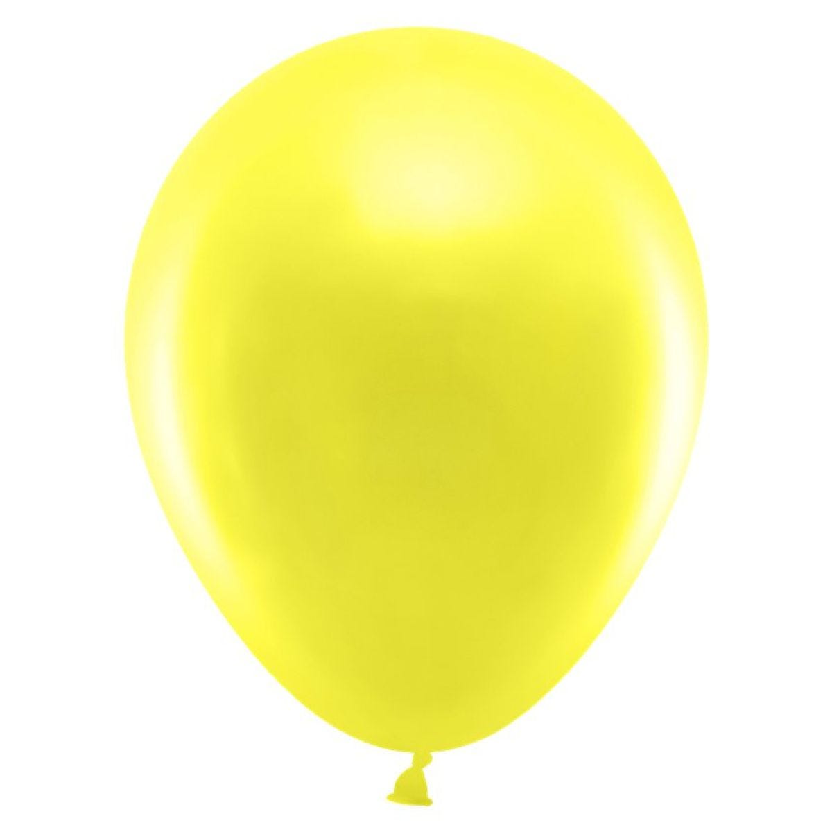 Yellow Metallic Balloons - 12" Latex (10pk)