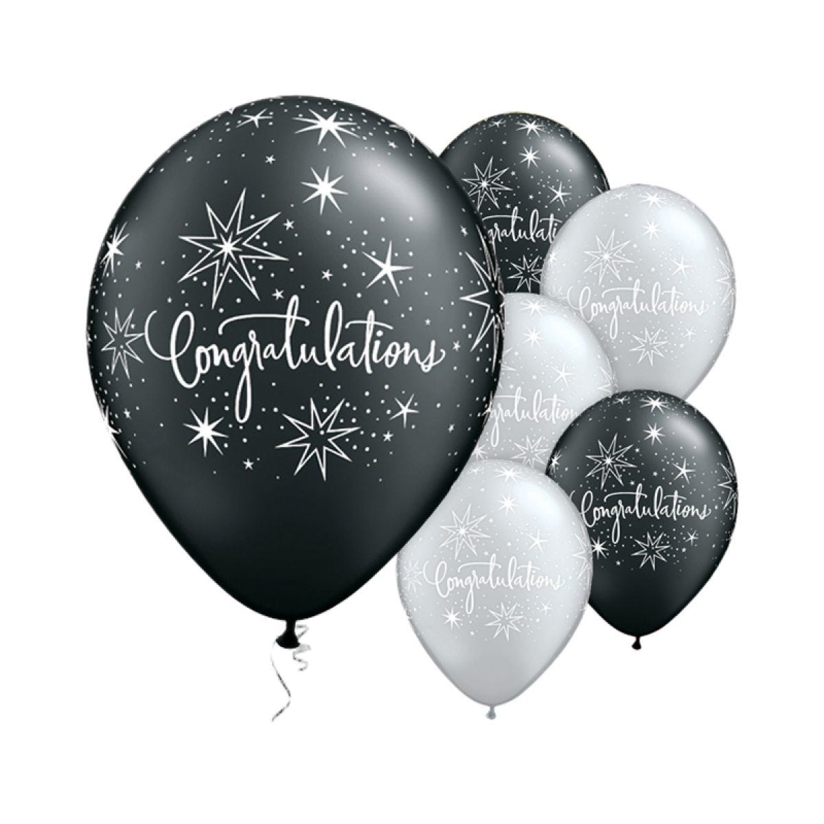 Congratulations! Elegant Design Balloons - 11" Latex (25pk)