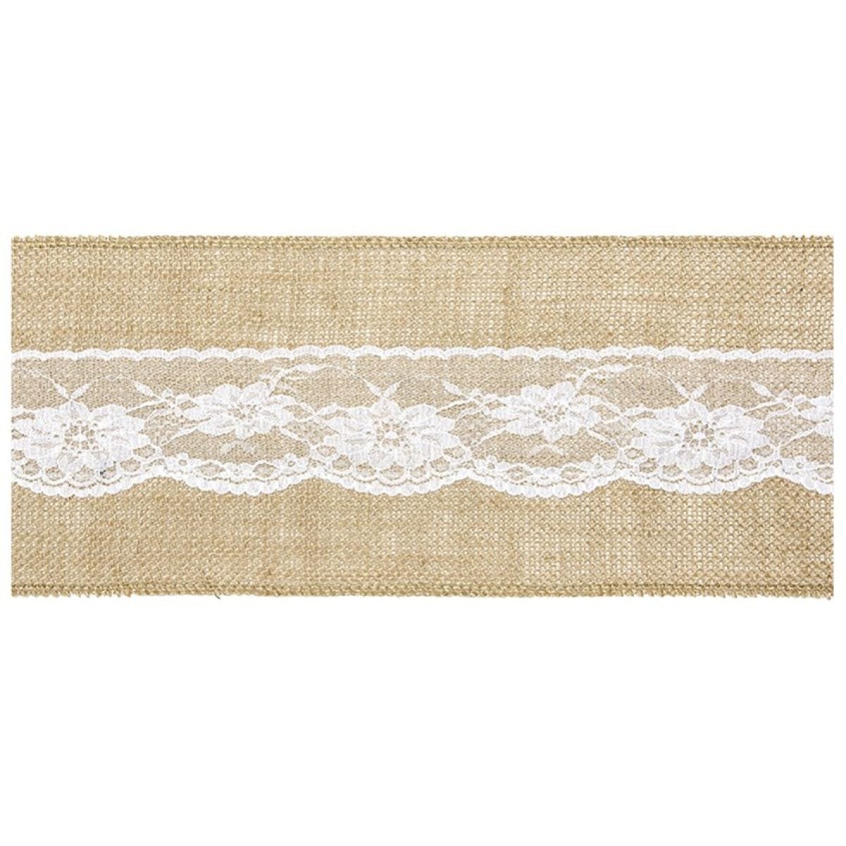 Hessian & Lace Chair Sash - 2.7m